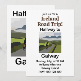 Convites Meio caminho para Galway Irlanda Viagem de carro T