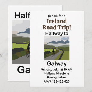 Convites Meio caminho para Galway Irlanda Viagem de carro T