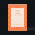 Convites Meio século Laranja Geométrico Único Bat Mitzvah<br><div class="desc">Convite de Bat Mitzvah Único Geométrico Moderno em Laranja Laranja</div>