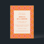 Convites Meio século Laranja Geométrico Único Bat Mitzvah<br><div class="desc">Convite de Bat Mitzvah Único Geométrico Moderno em Laranja Laranja</div>