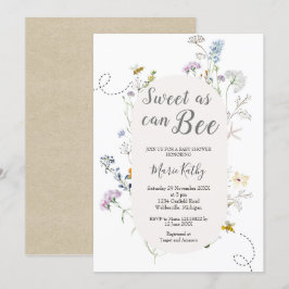 Convites Mel Bonito Como O Chá de fraldas De Flor Selvagem 