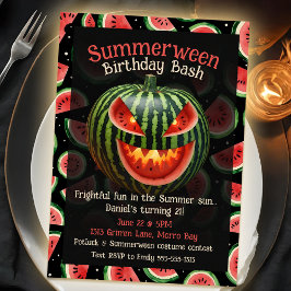 Convites Melancia de Verão, Festa de aniversário de Verão,