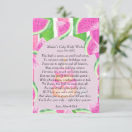 Convites Melancia Primeiro Poema da Faca de Bolo de Anivers