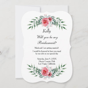 Convites Melancia Rosa Rosa Rosa Cinza Foliage Bridesmaid