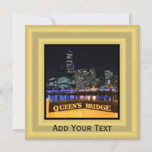 Convites Melbourne Austrália CDB Luzes sobre a Ponte da Ra