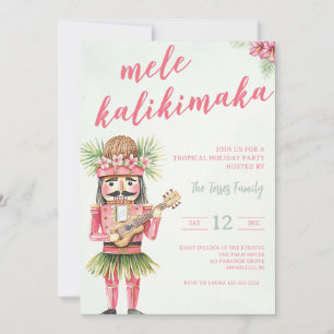 Convites Mele Kalikimaka Quebra-Nozes Havaiano de Natal 