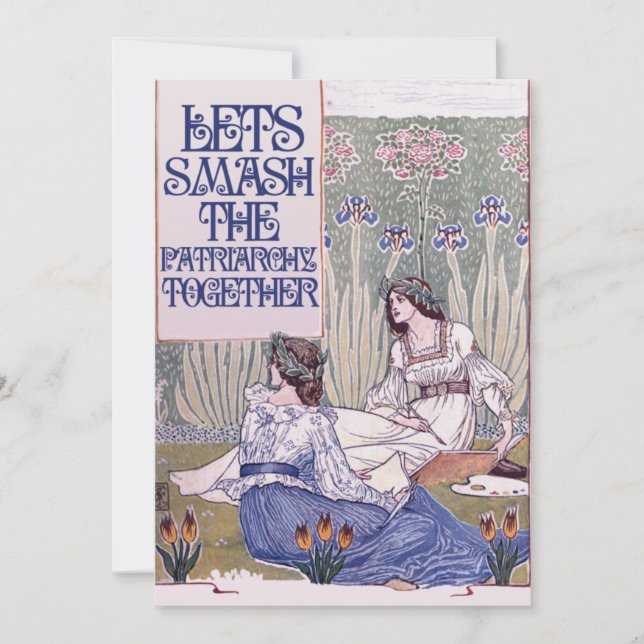 Convites Melhor Amigo Feminista Vamos esmagar o patriarcado (Frente)