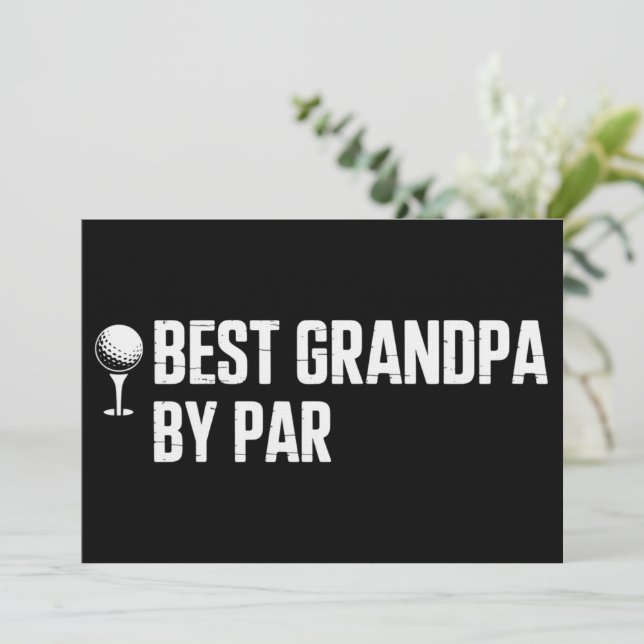 Convites Melhor Avô por Presente de Golfe Par Humor Sarcasm (Em pé/Frente)