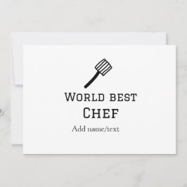 Convites Melhor chef do mundo adicionar nome texto cozinhar