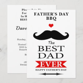 Convites Melhor CHURRASCO de Lunchedo de bigode de Dia de o