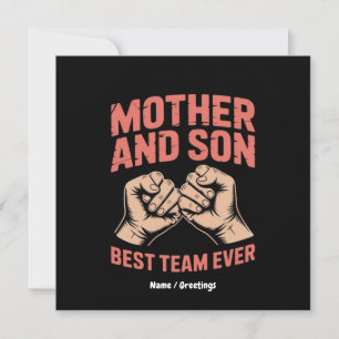 Convites Melhor Equipe de Mãe e Filho De Dia de as mães Fel