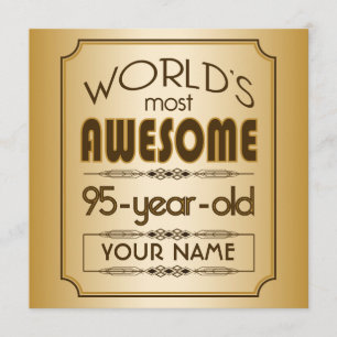 Convites Melhor Fabuloso do Mundo de Celebração de 95 Ano