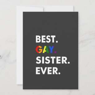 Convites Melhor Gay Irmã Sempre Engraçado Presente no Orgul