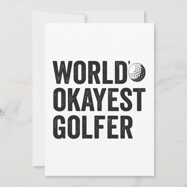 Convites Melhor Golfista do Mundo Presente Engraçado de Gol (Frente)