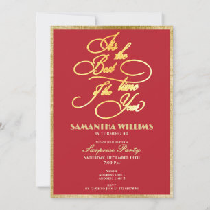 Convites Melhor Hora do Ano do Elegante Vermelho Qualquer A