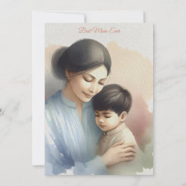 Convites Melhor Ilustração de Aquarela Mãe Alguma Vez