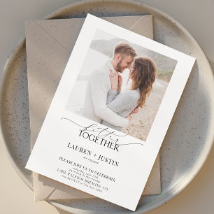 Convites Melhor Junto com a Festa de noivado de fotos moder