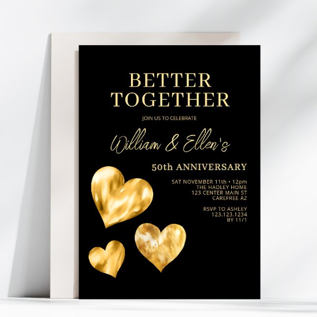 Convites Melhor Juntos 50º Aniversário de Casamento (Criador carregado)