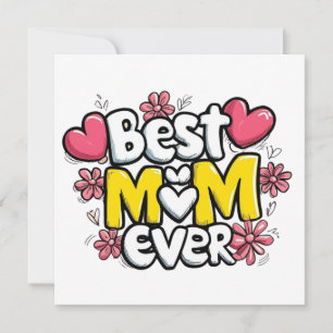 Convites Melhor Mãe de Sempre - Estilo de Portalha Kawaii c
