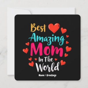 Convites Melhor Mãe Incrível Do Mundo Presente Para A Mãe