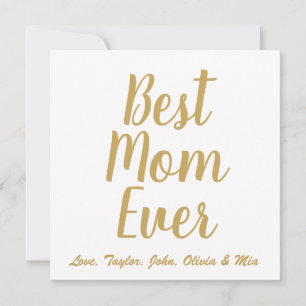 Convites Melhor Mãe Nunca - Script personalizado em ouro p