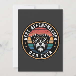 Convites Melhor Pai Affenpnscher Cão Engraçado