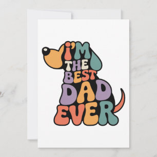 Convites Melhor Pai do Mundo Gráfico de Cachorro