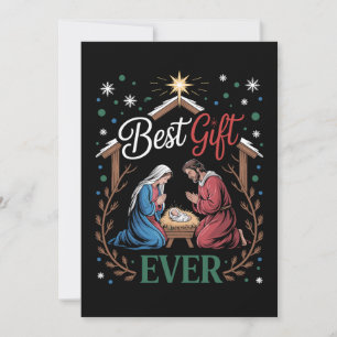 Convites Melhor Presente de Natal de Sempre Cena do Presépi