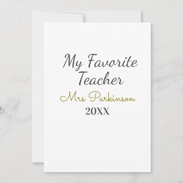 Convites Melhor professor já acrescentou nome data ano ano  (Frente)