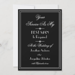 Convites Melhor Proposta de Casamento de Script Chic Elegan
