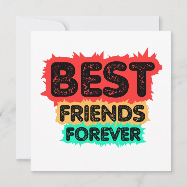 CONVITES MELHORES AMIGAS PARA SEMPRE AMIGAS RETRÔ, AMIZADE (Frente)