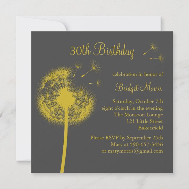 Convites Melhores Desejos! Amarelo (Frente)