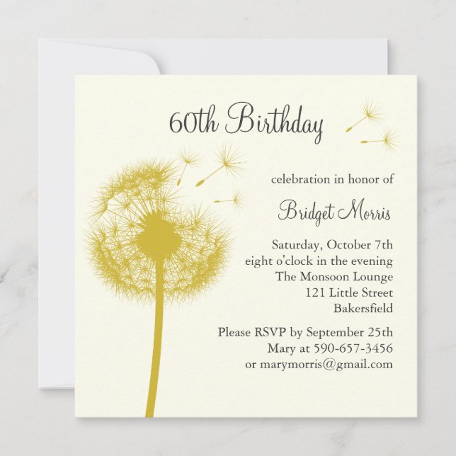 Convites Melhores Desejos! Amarelo (Frente)