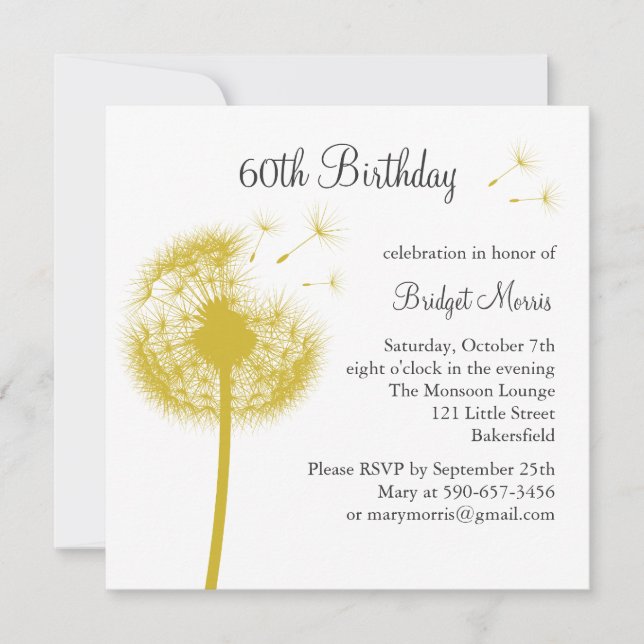 Convites Melhores Desejos! Amarelo (Frente)