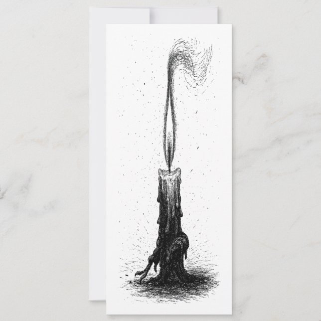Convites Melted Candle • Haunted Ink Flame (Frente)