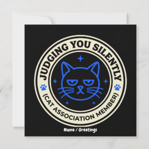 Convites Membro da Associação Oficial de Gatos Julgando Voc