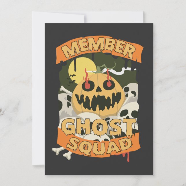 Convites Membro Ghost Squad Engraçado Casando Cousin Hallow (Frente)