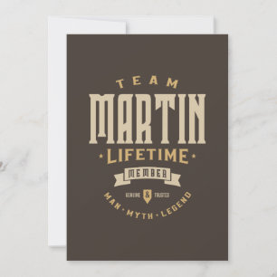 Convites Membro Vitalício da Equipe Martin Nome Personaliza