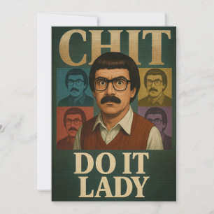 Convites Meme da Dama Faça – Design de Citação Retro Divert