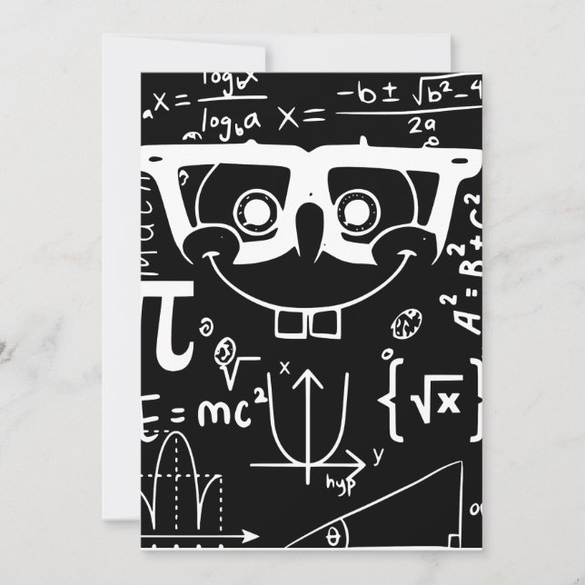 Convites meme engraçado djokes cara feliz de matemática (Frente)