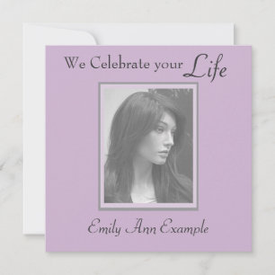Convites Memória de Foto Personalizável / Funeral
