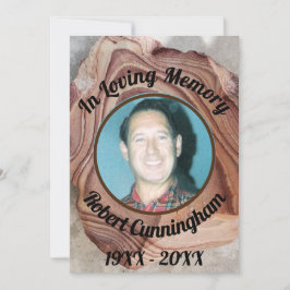 Convites Memória de Madeira Petrificada Memorial