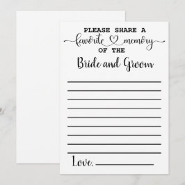 Convites Memória favorita da placa de conselho noiva