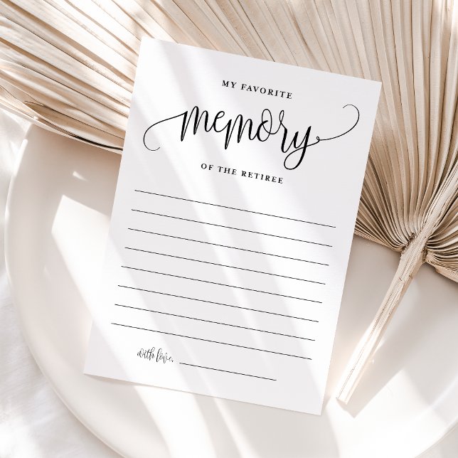 Convites Memória favorita preta da placa de retiree (Criador carregado)