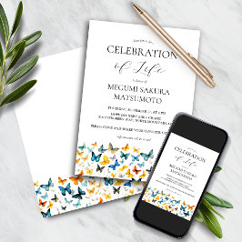 Convites Memorial da Borboleta - Preto Elegante