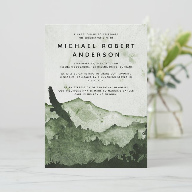 Convites Memorial da Floresta das Montanhas (Em pé/Frente)