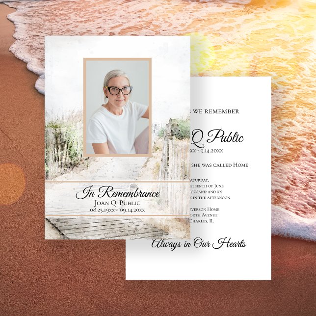 Convites Memorial do Aniversário da Morte de Praia (Criador carregado)