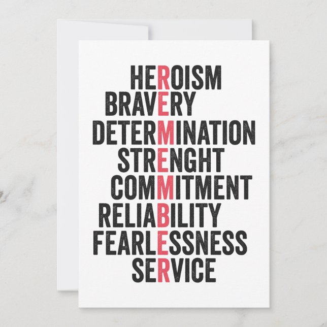 Convites Memorial do Dia Americano Patriótico Veterano (Frente)