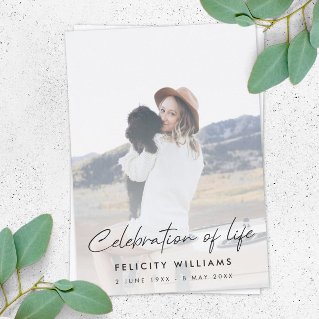 Convites Memorial Funeral | Celebração informal da vida (Criador carregado)