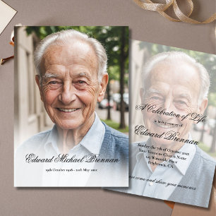 Convites Memorial Funeral Foto Elegante